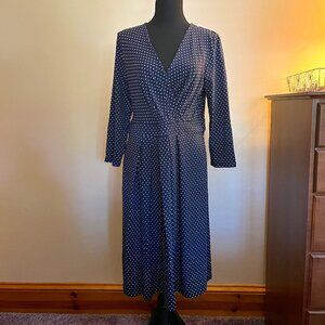 Navy Polka Dot Dress